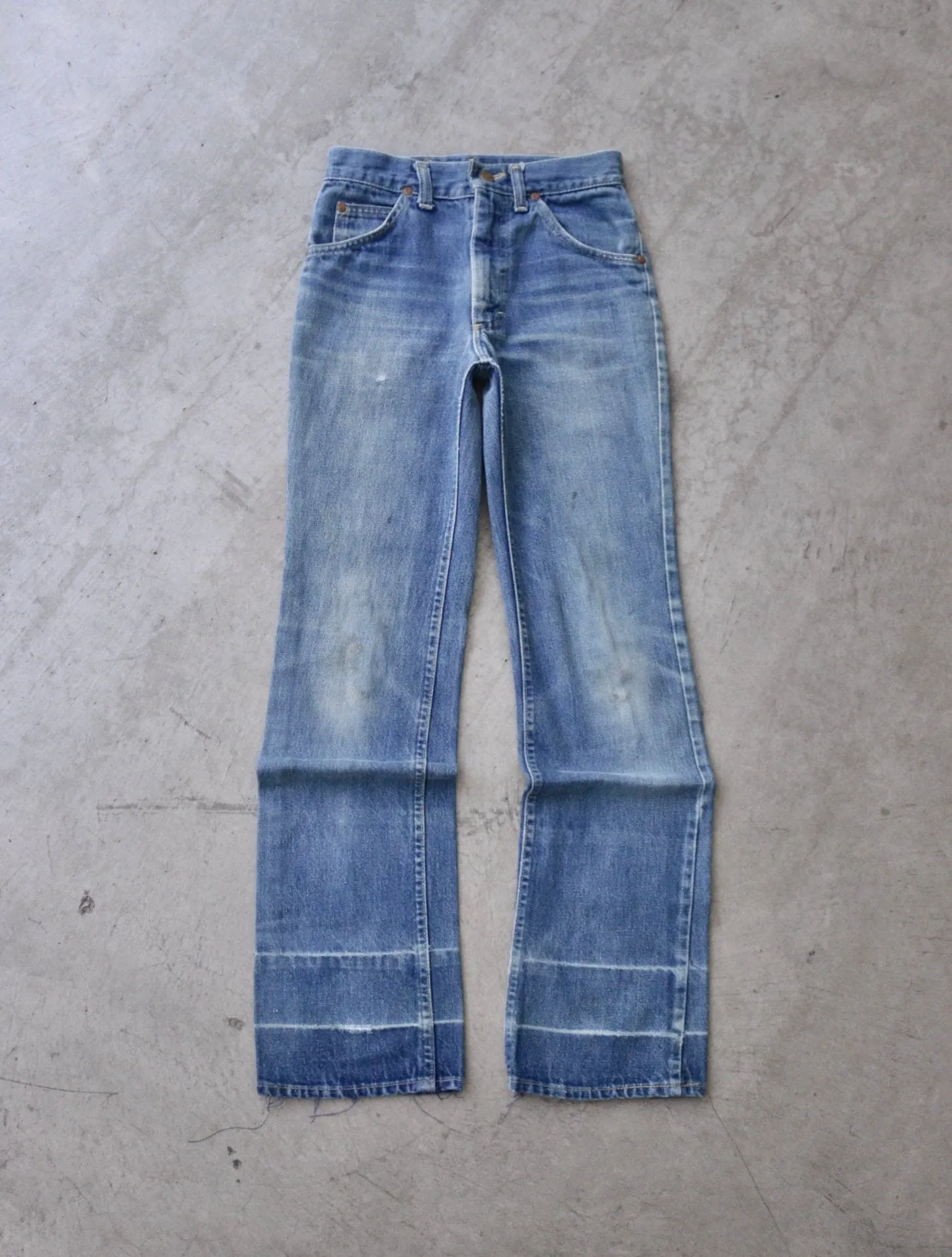 1990S FADED LEE FLARED DENIM PANTS