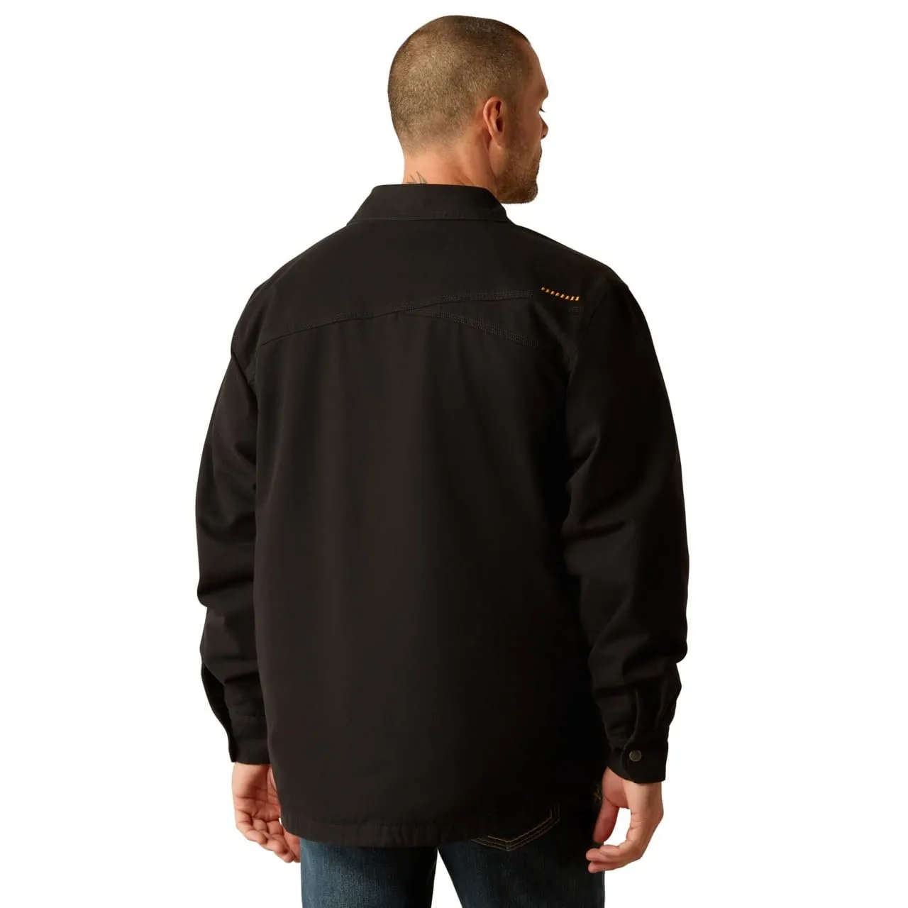 Ariat Men's Rebar Canvas Shirt Jacket, Black