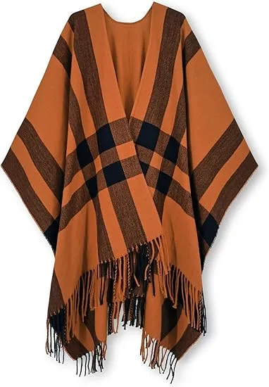 Cupquake Winter Chic Plaid Poncho Cardigan