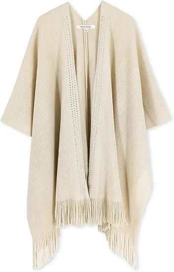 Cupquake Winter Chic Plaid Poncho Cardigan