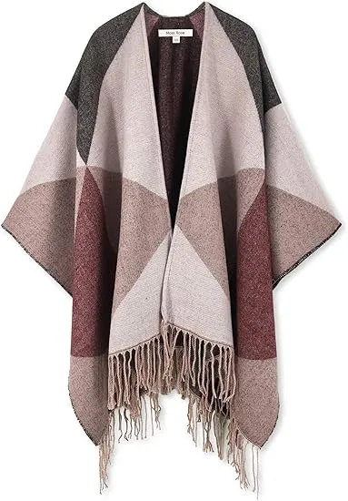 Cupquake Winter Chic Plaid Poncho Cardigan