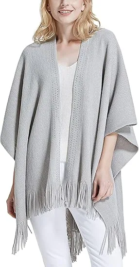 Cupquake Winter Chic Plaid Poncho Cardigan