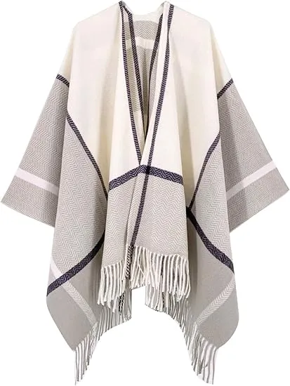 Cupquake Winter Chic Plaid Poncho Cardigan