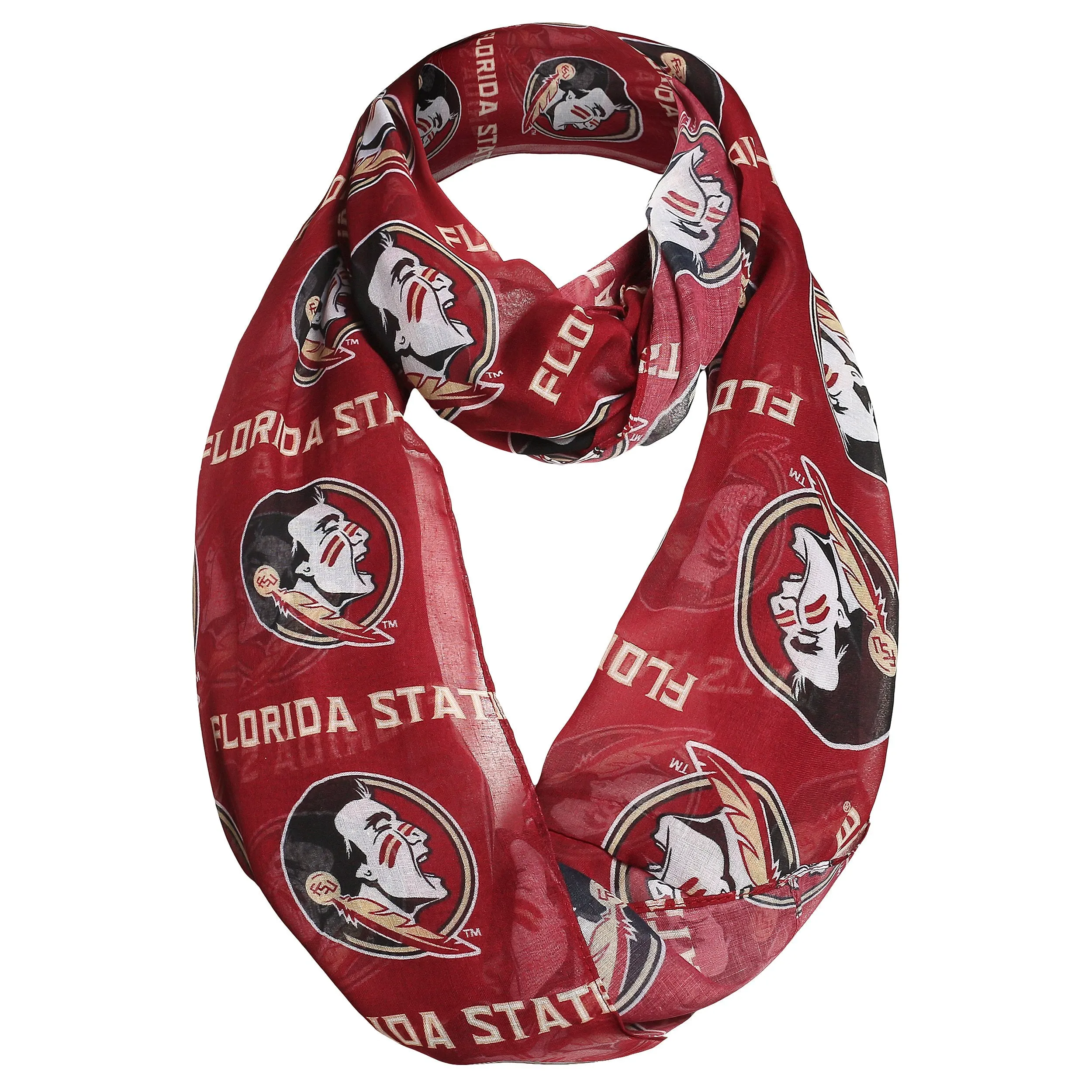 Florida State Seminoles NCAA Team Logo Infinity Scarf