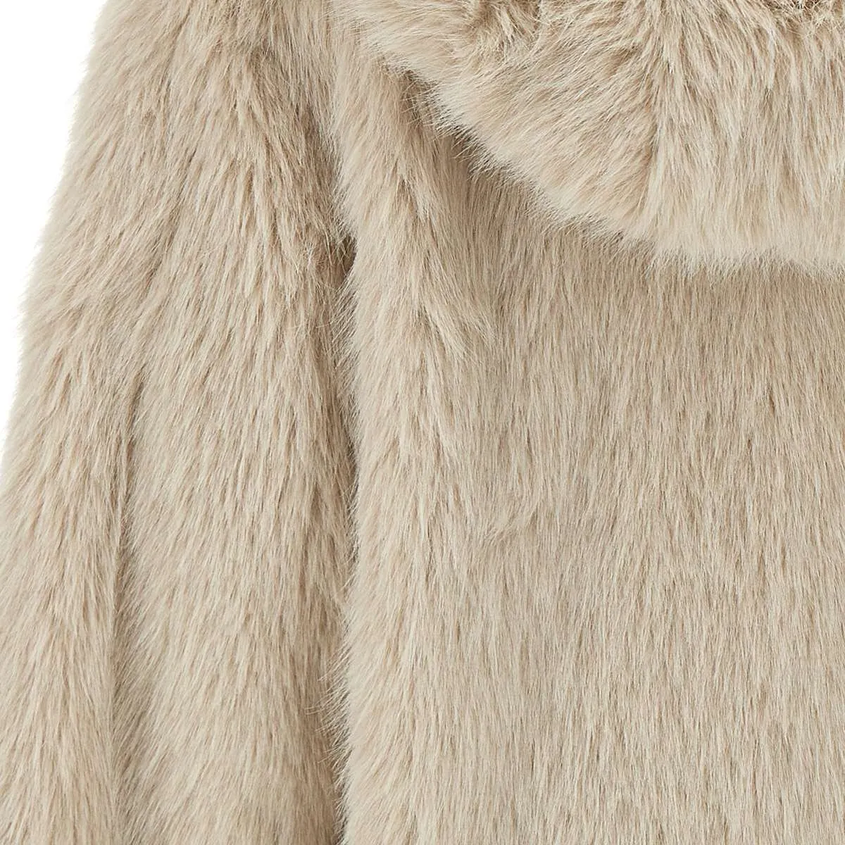 Kasha Eco Fur Hooded Coat
