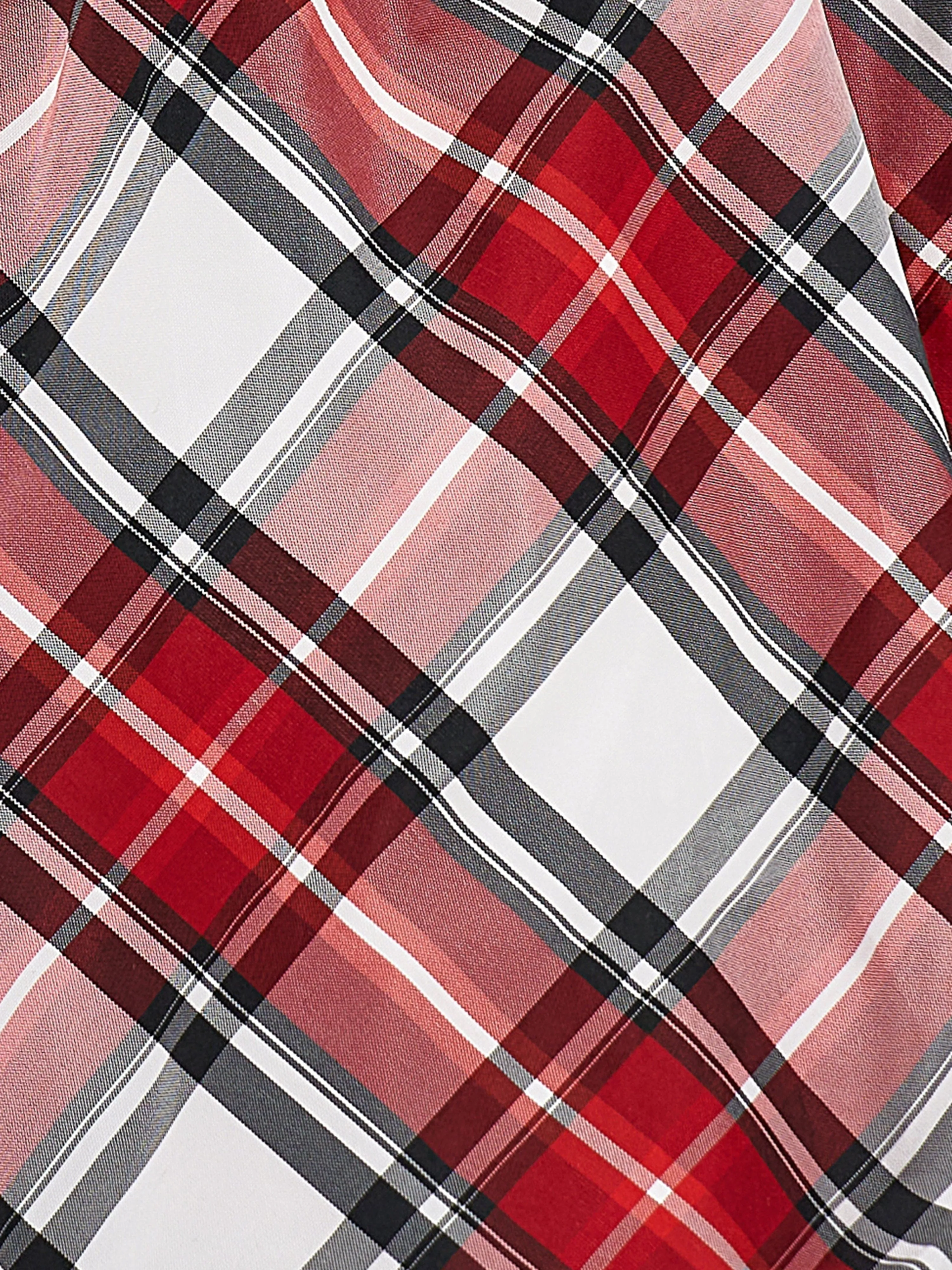Monnalisa Baby Girls Tartan Taffeta Balloon Skirt in Red