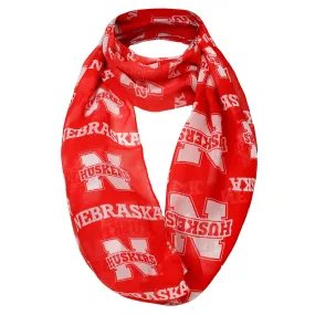 Nebraska Cornhuskers NCAA Team Logo Infinity Scarf