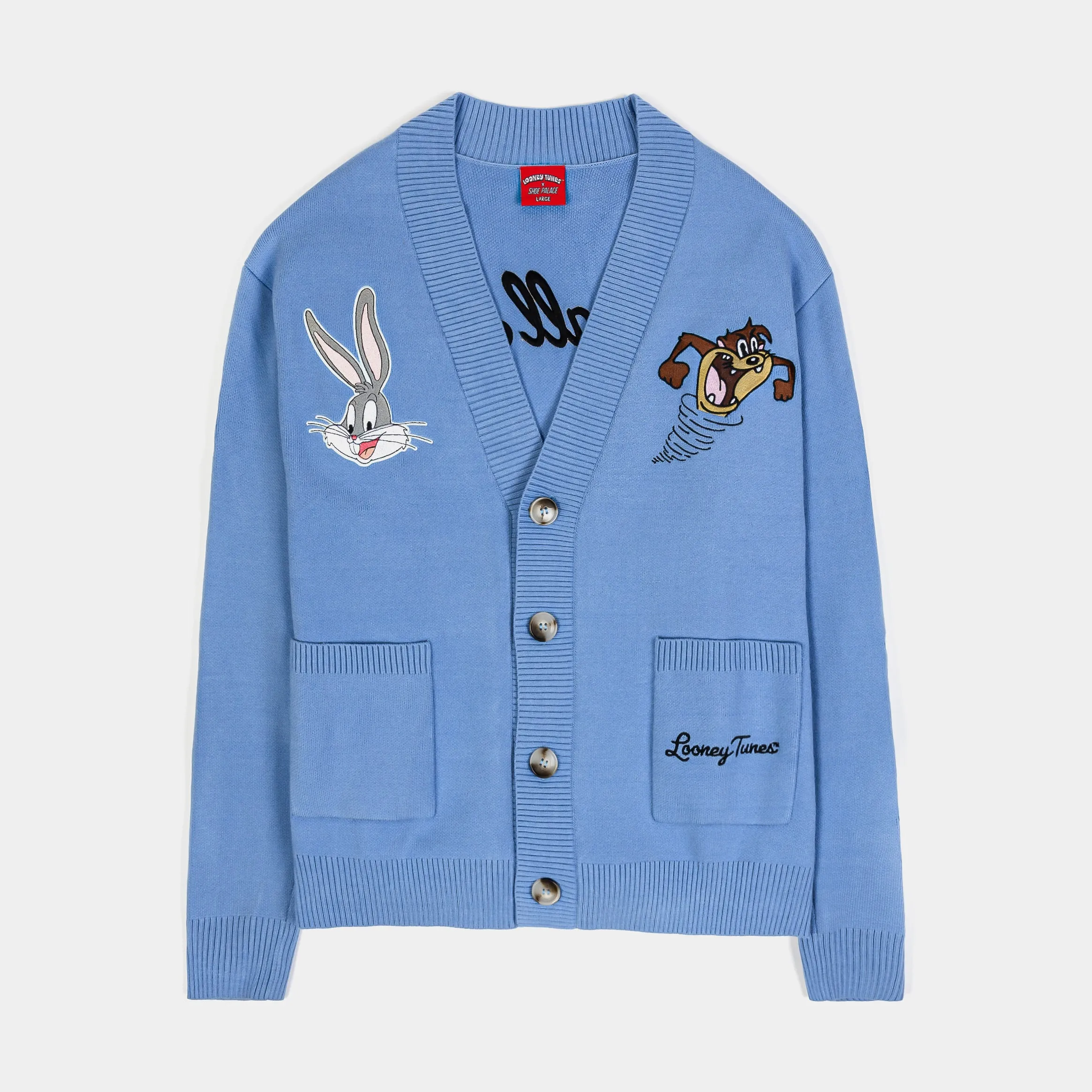 SP x Looney Tunes Characters Mens Cardigan (Black/Blue)