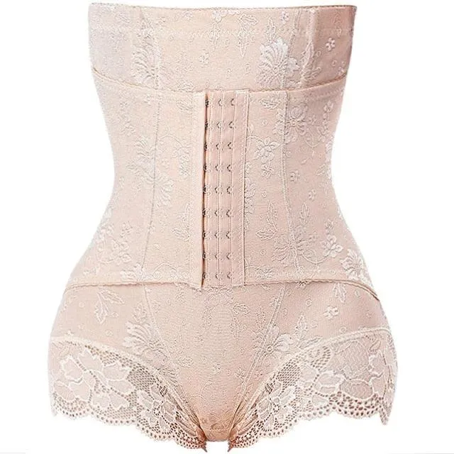 Trending Shaper Panties Sexy Lace Shapers Body Shaper with Zipper Double Control Panties Women Shapewear Sexy Lace Waist Trainer (FH)(FHW1)(1U31)(1U24)(TSP4)