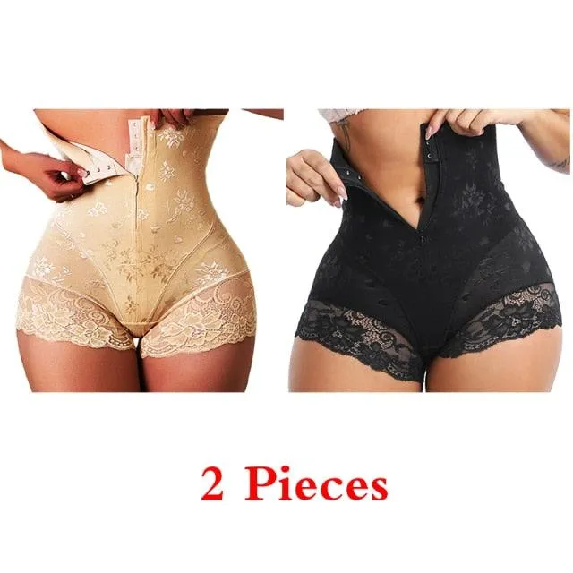 Trending Shaper Panties Sexy Lace Shapers Body Shaper with Zipper Double Control Panties Women Shapewear Sexy Lace Waist Trainer (FH)(FHW1)(1U31)(1U24)(TSP4)