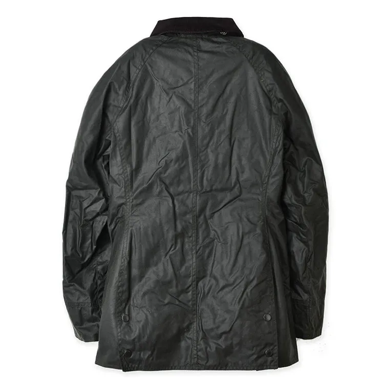 Women Beadnell Wax Jacket_SAGE