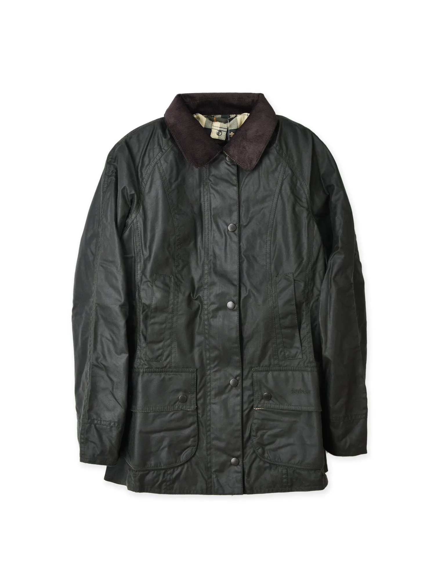 Women Beadnell Wax Jacket_SAGE