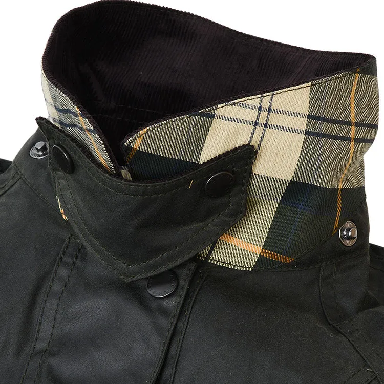 Women Beadnell Wax Jacket_SAGE