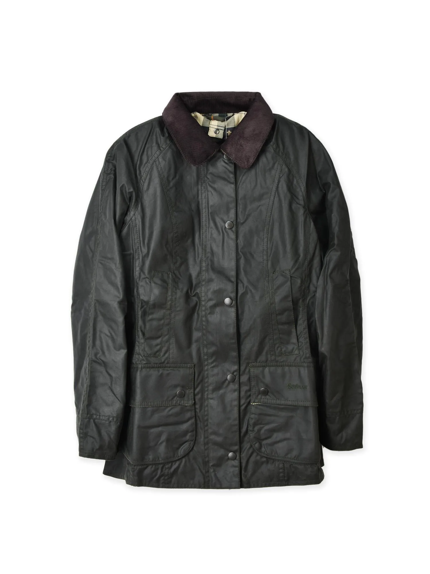 Women Beadnell Wax Jacket_SAGE