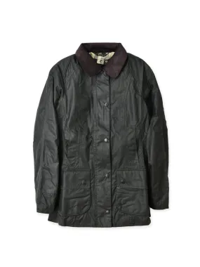 Women Beadnell Wax Jacket_SAGE