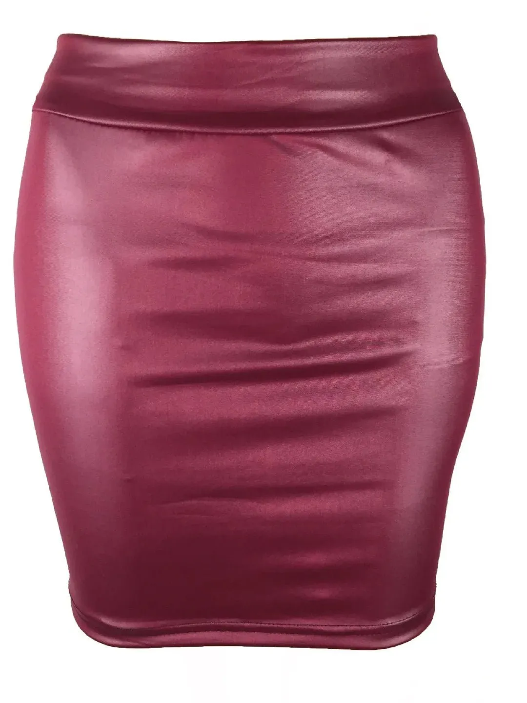 WOMENGAGA Leather Matte Slim Mini Sexy Fashion PU Hot Short High Waist Skirt Korean Nightclub Streetwear Wholesale Clothes 7ST